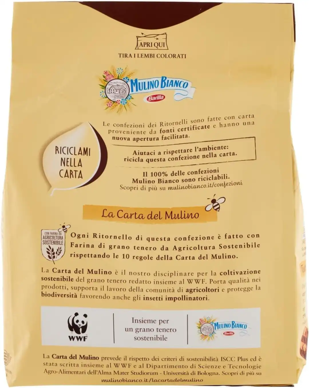 3 Conf Mulino Bianco Ritornelli Biscotti al Burro con Cacao e Mandorle 700gr
