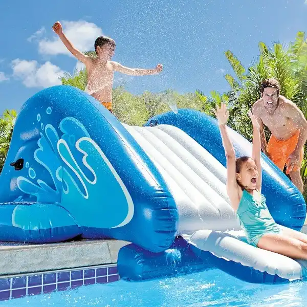 Scivolo Gonfiabile Galleggiante Mare Piscina Spiaggia 333x206x117 cm Acqua