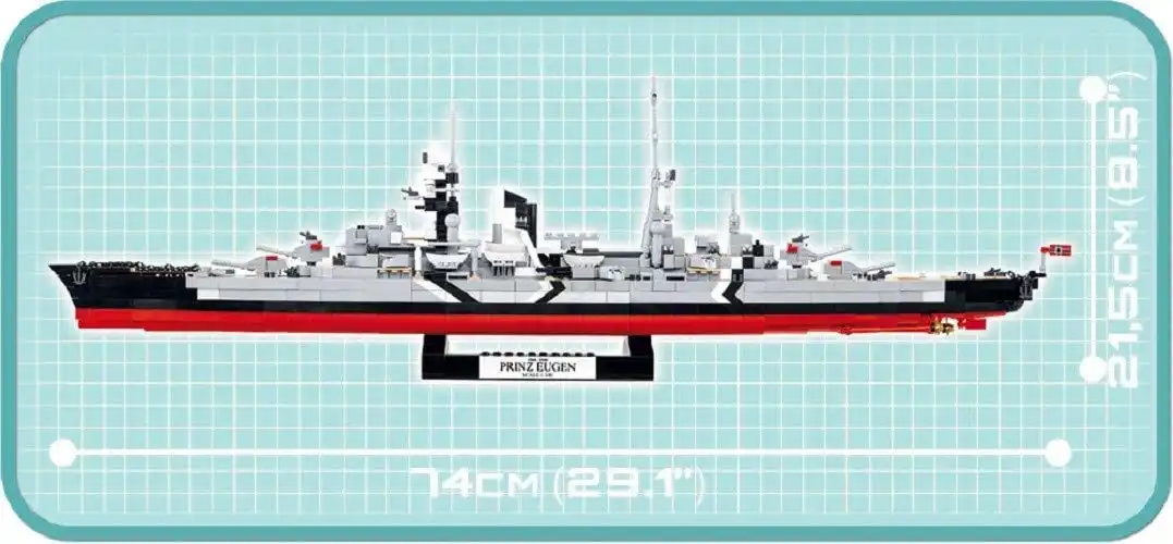 Cobi costruzioni nave crociata tedesca 1772 pezzi principe Eugenio modellismo
