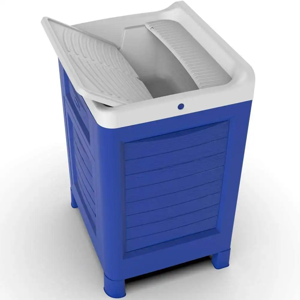 Mobile Bagno Bama Artu' Mobiletto Lavatoio in Resina Con Anta 60x51x89h Blu