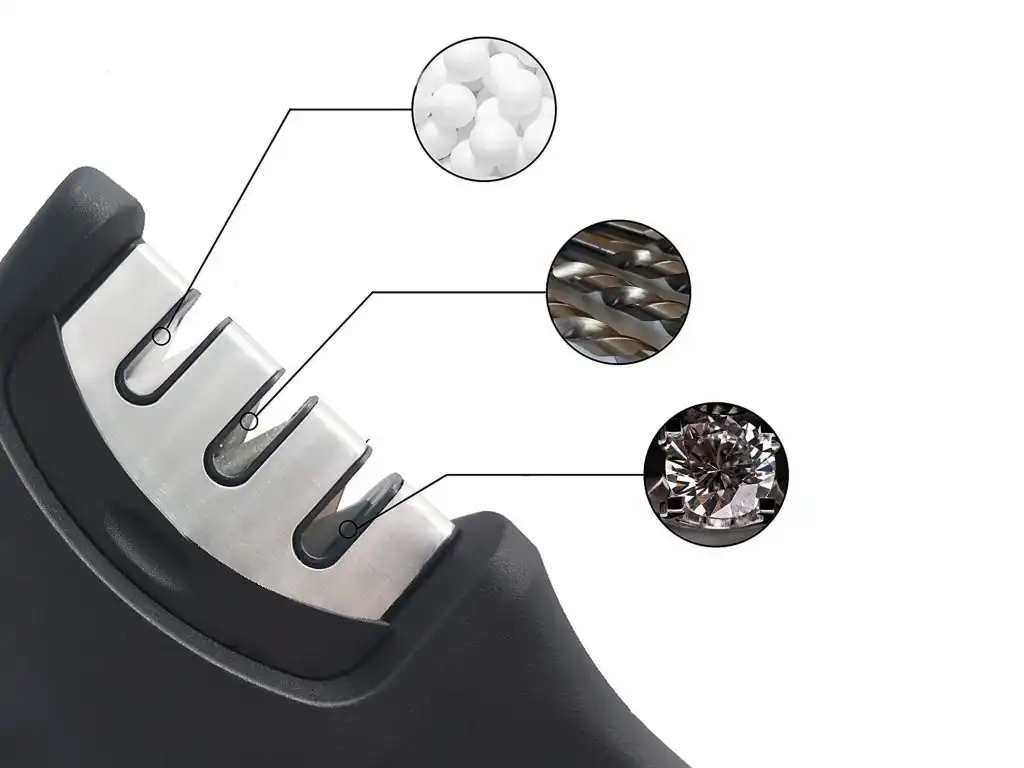 Affilacoltelli Manuale Per Affilare Coltelli da Cucina e da Caccia Presa Sicura