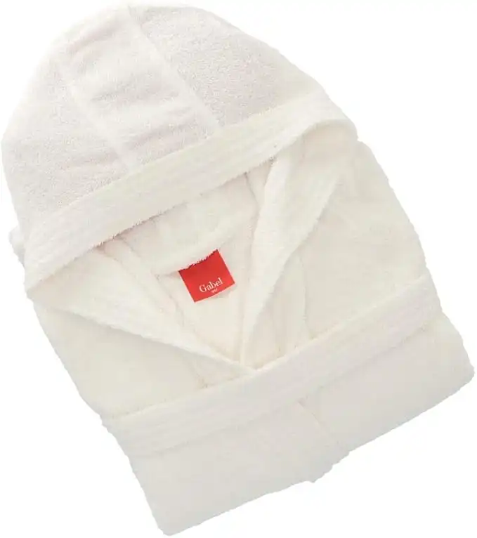 Gabel Accappatoio Adulto in Spugna di Puro Cotone Bianco Taglia XXL Tintunita