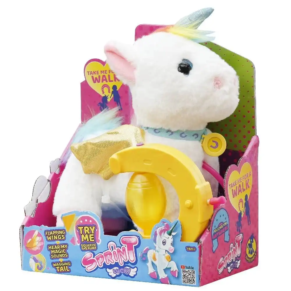 Rocco Giocattoli Sprint Pet al Guinzaglio Cuccioli Peluche con Movimenti+Suoni