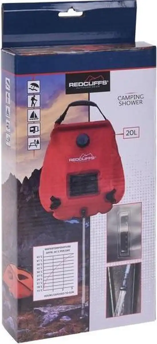 Borsa portatile doccia da campeggio 20Lt per esterni esterno con soffione camper