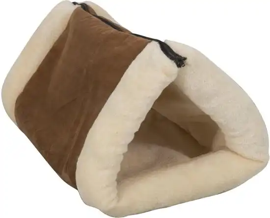 Letto Lettino Cuccia Tunnel Calorifero per Gatto con Cerniera Zip 90x56cm