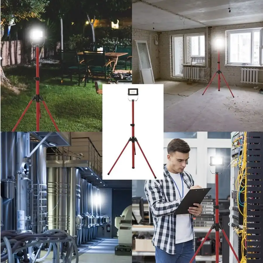 Proiettore Faretto LED su Treppiede 20W Con 3mt di Cavo Impermeabile IP65