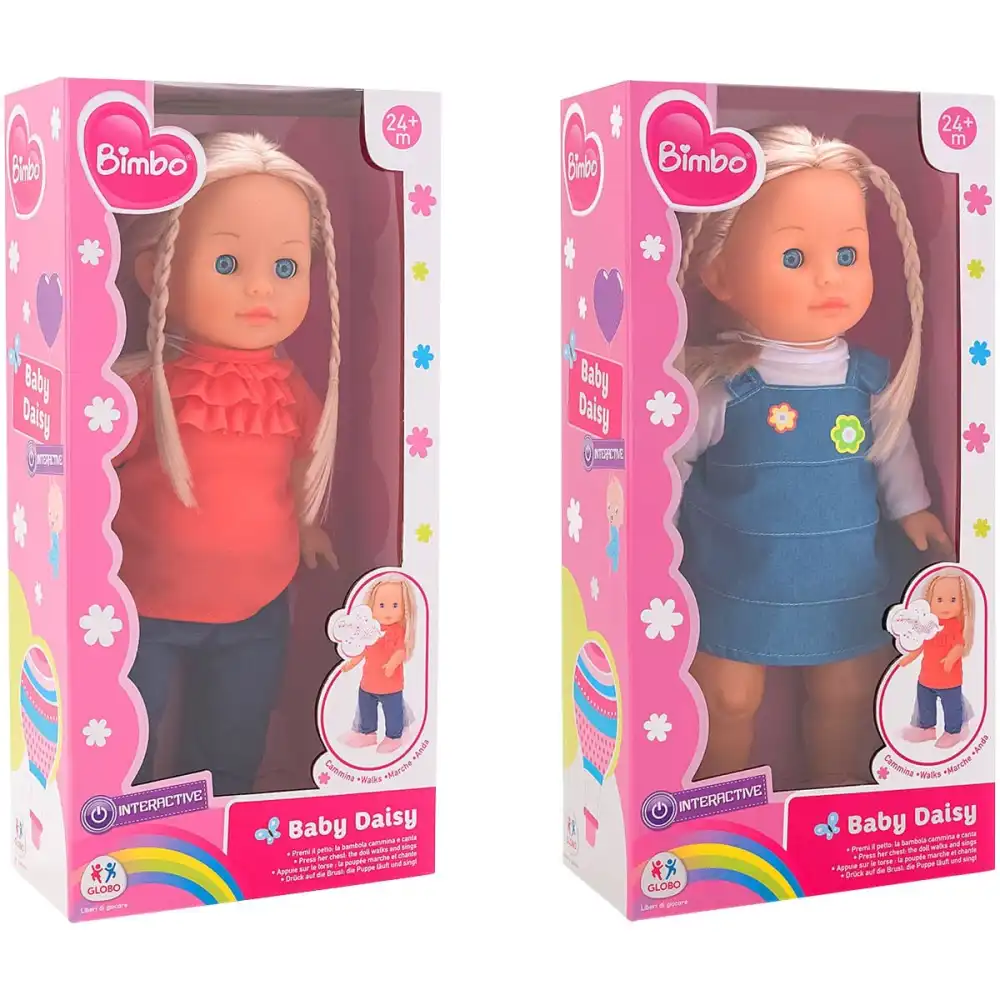 Bambola Baby Daisy Canta e Cammina Interattiva Gioco Bambini 21,5 x 44,5 x 11,5