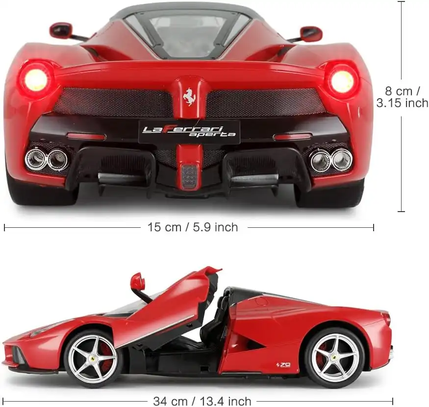Auto Macchina Radiocomandata Modello Ferrari La Ferrarti Aperta Scala 1:14