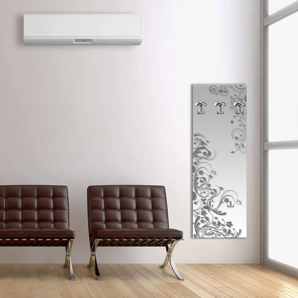 Lupia Appendiabiti da Parete 49X139 cm Modern Flowers Grey Made in Italy