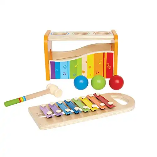 Xilifono Banco Musicale delle Palline Colorate Gioco in Legno Melodia Musica
