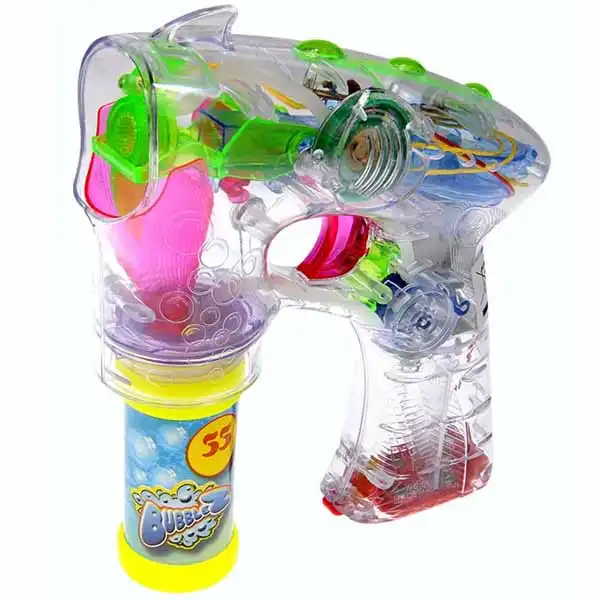 Pistola Spara Bolle di Sapone Sparabolle a Raffica con Luce Led e Suoni Bolla