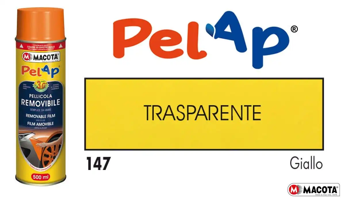 Vernice Removibile Pellicola Spray Giallo Wrapping Tuning Cerchi Macota 500ML