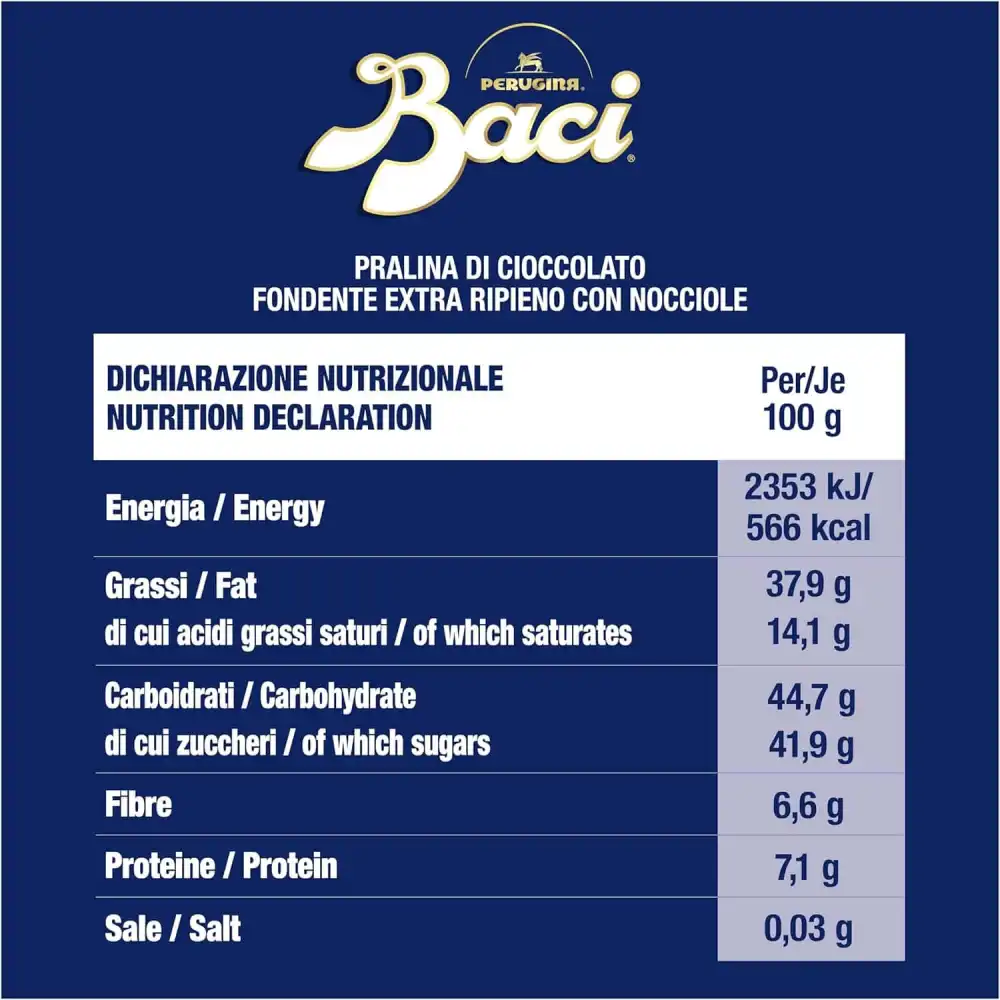 Baci Perugina Classico Cioccolatini Fondenti Ripieni alla Gianduia 150gr Regalo