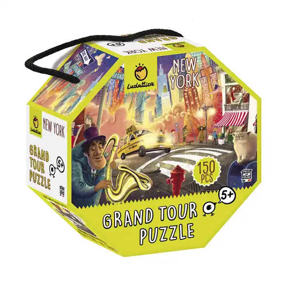 Playset Gioco Ludattica Puzzle in Valigetta Ottagonale Grand Tour New York 150Pz