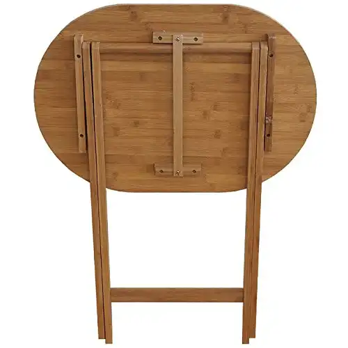 Tavolo in Bamboo Pieghevole 59,5 x 41 x 66 cm Versatile Esterno Giardino Camper