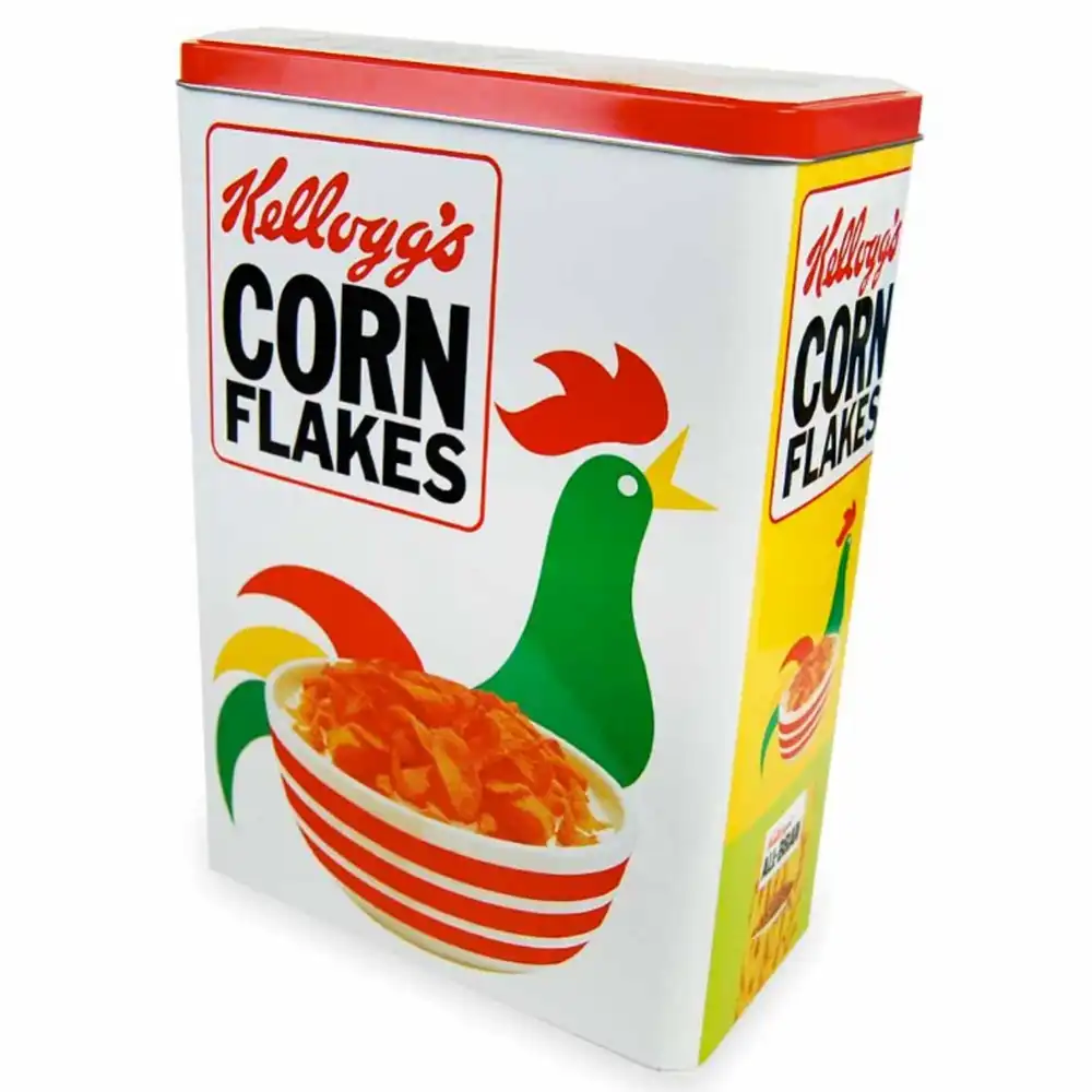 Contenitore Scatola in Latta per Cereali Biscotti Corno Flakes per Colazione