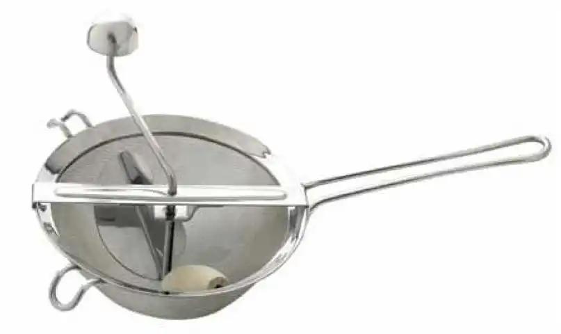 Passacolino in Acciaio Inox Diametro 20cm Setaccio con Manovella Frutta Verdura
