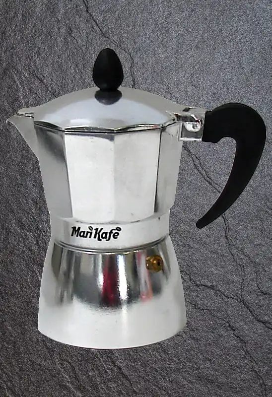 Caffettiera Moka Macchinetta Caffe' Alluminio Marikafe' 1/2 Tz Mezza Tazza