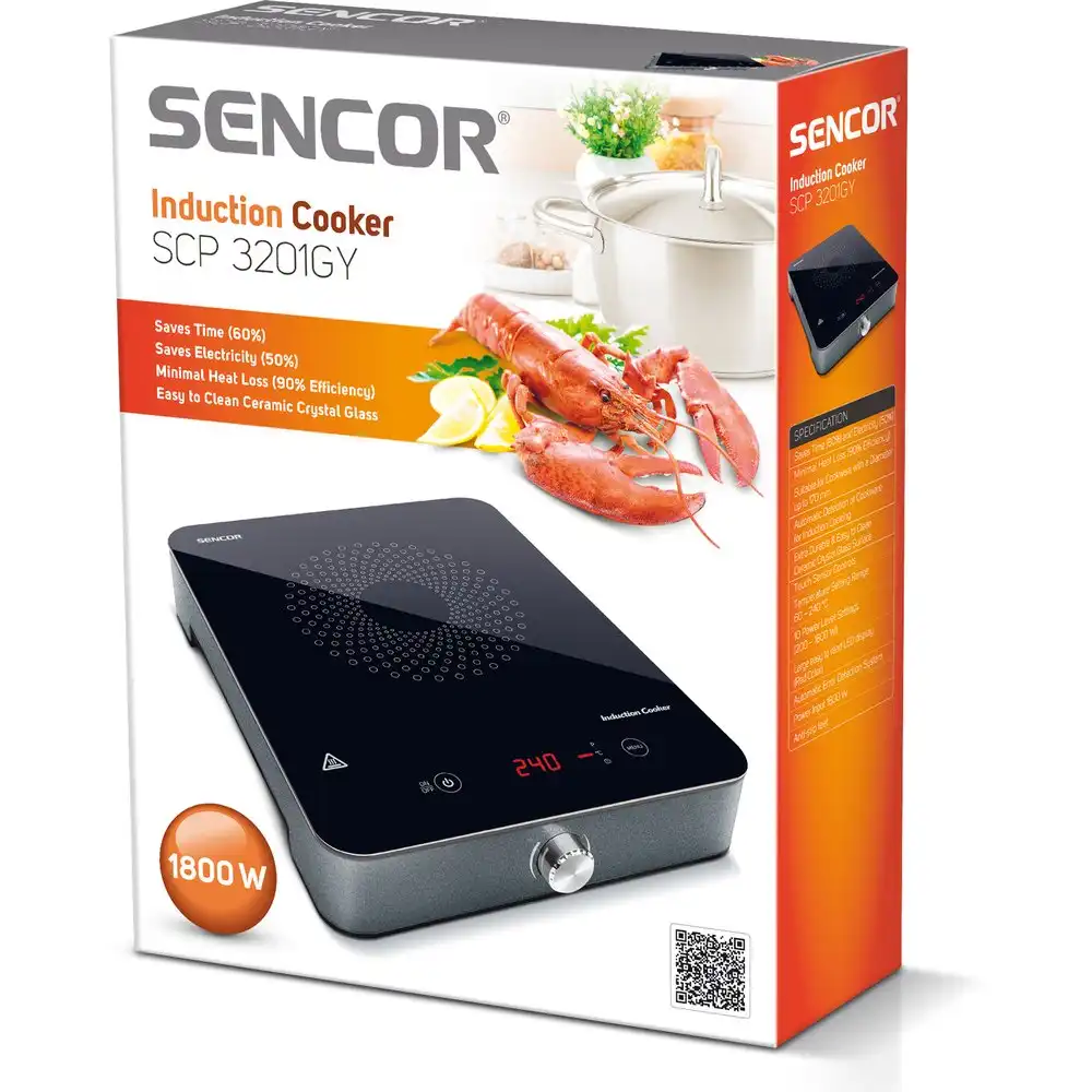 Fornello Piano Cottura ad Induzione 10 Livelli di Riscaldamento con Timer 1800W