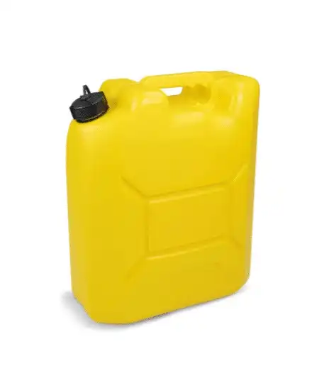 Tanica di Plastica Rinforzata Capacita' 22Litri Gialla 36x19xh44cm Oli Liquidi