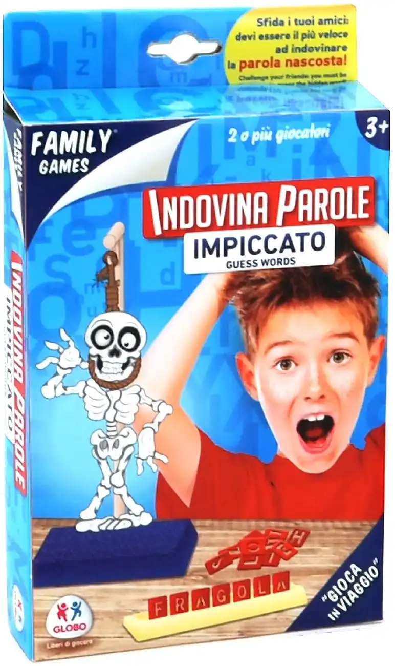 Gioco di Societa' L'Impiccato Tascabile 18cm da Viaggio Trova la Parola