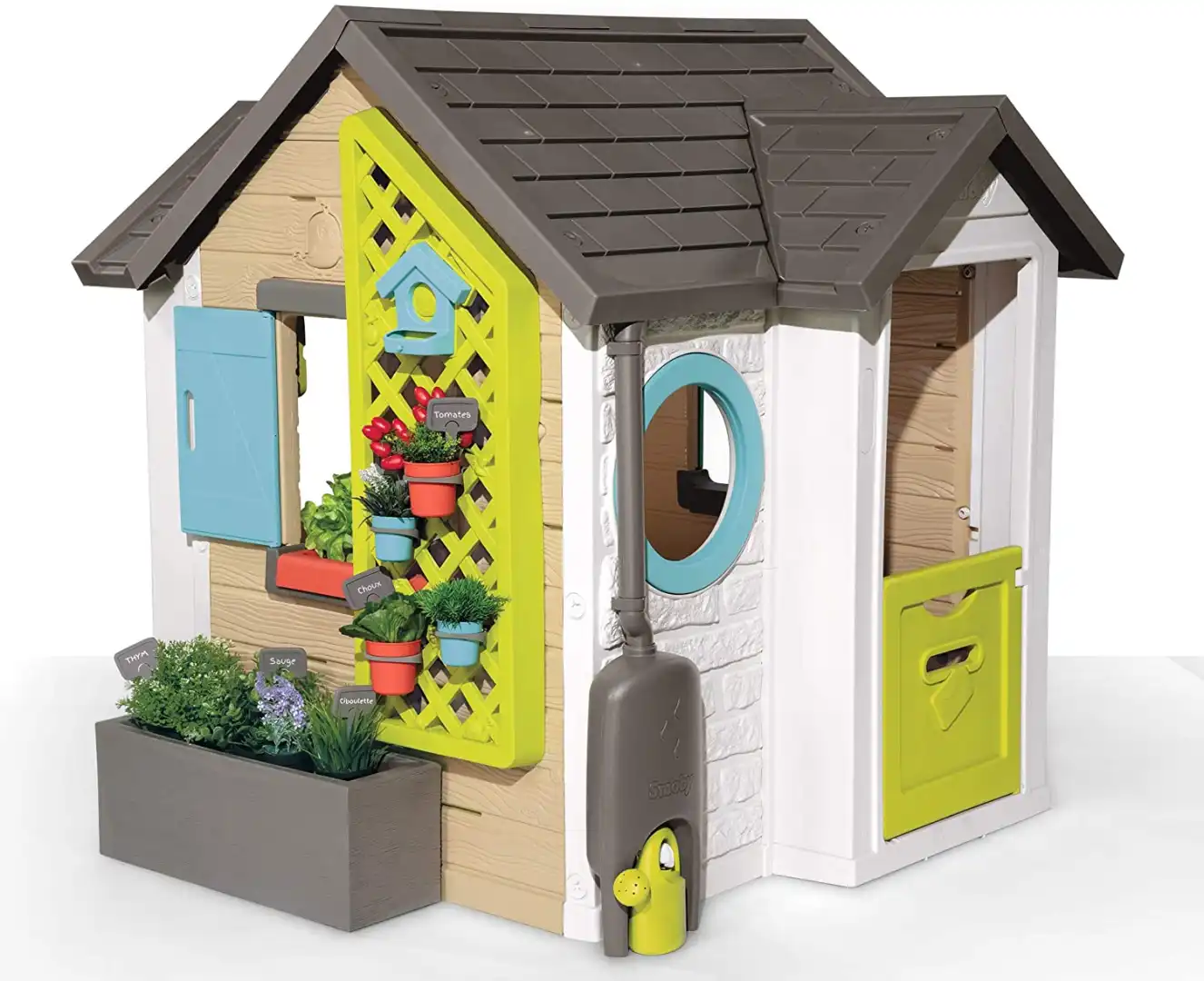 Casa Casetta Per Bambini Garden House Con Accessori Giardinaggio 128x132x135 cm