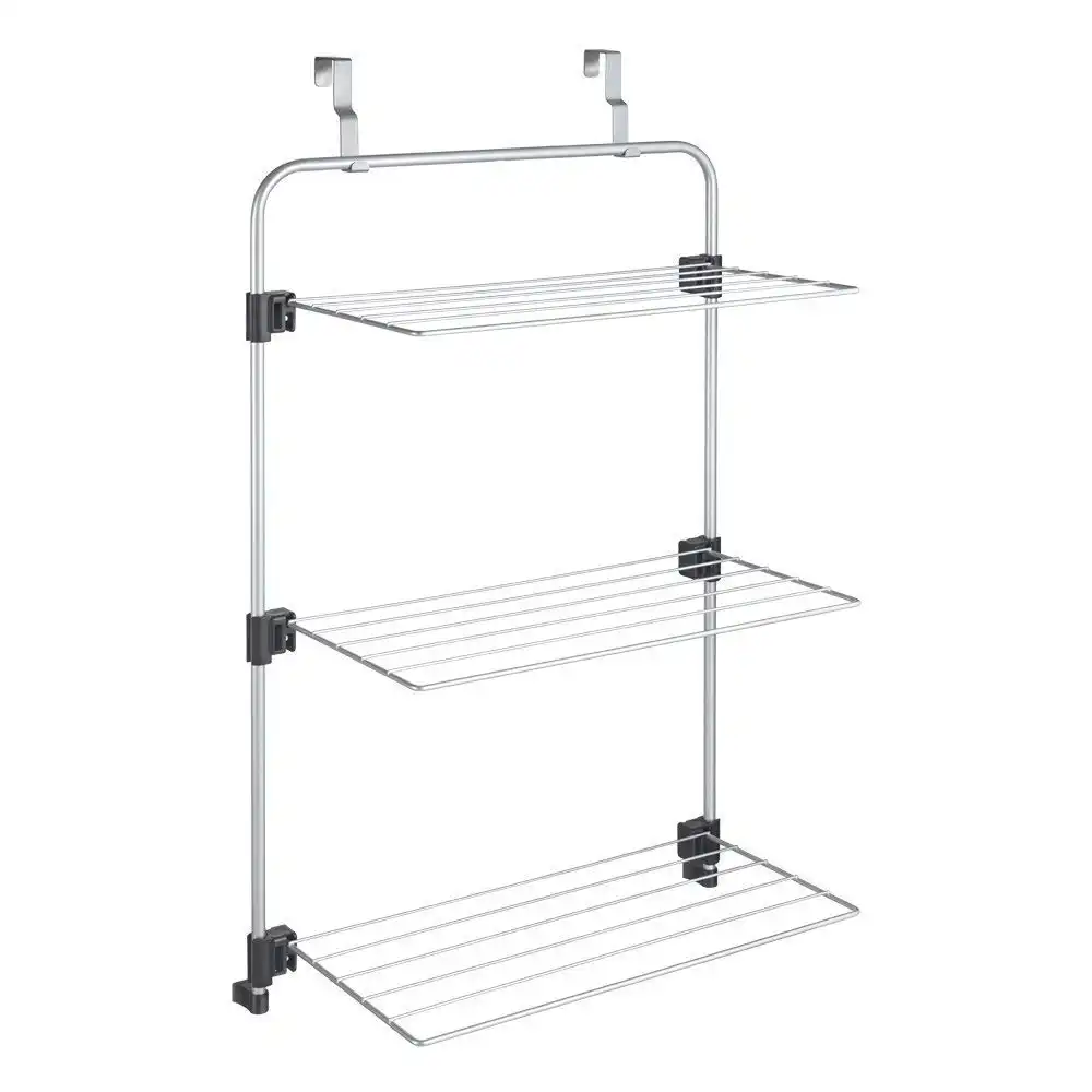 Metaltex Stendibiancheria Dietro Porta Box Doccia Gale Metallizzato 4x58x87Cm