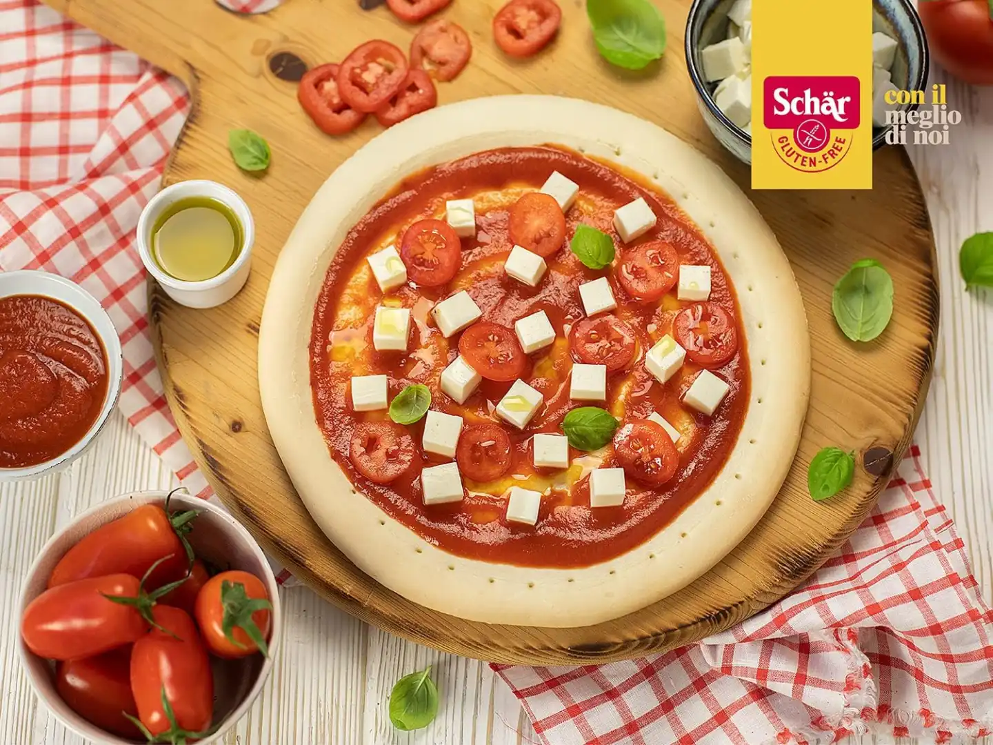 8x Schar Pizza Base con Pasta Madre Fondo Pizza da Farcire Senza Glutine 8x300gr