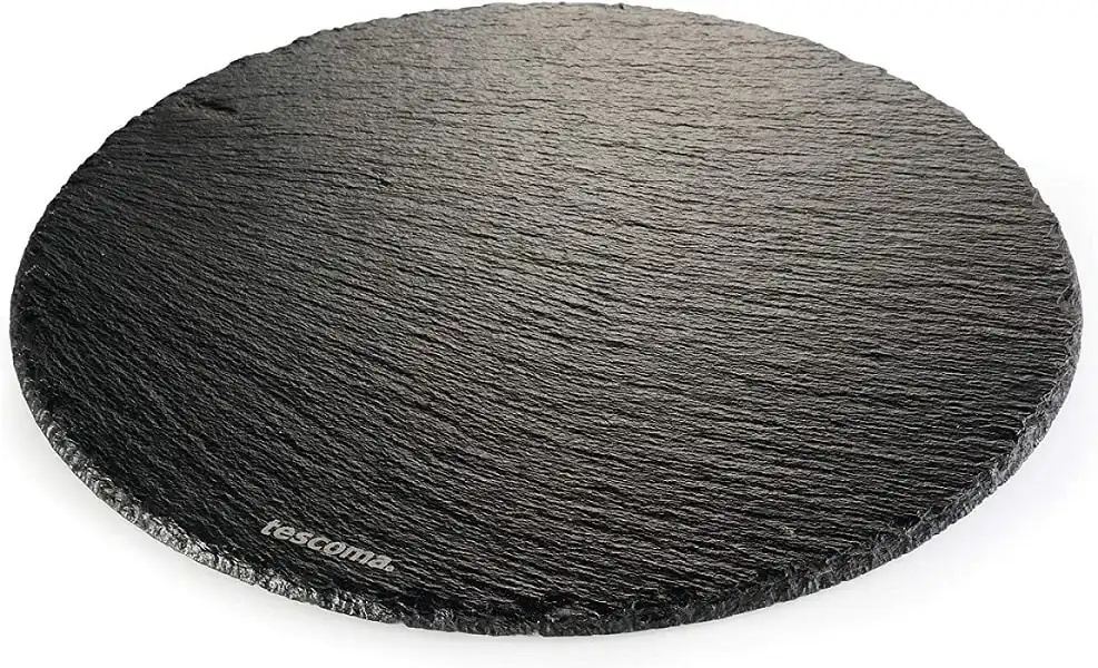 Piatto in Ardesia Naturale GrandChef 30 cm Rotondo Con Piedini Antiscivolo