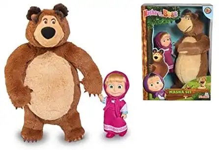 Masha Piccola Classica Con Orso Grande 25 Cm Personaggi e Playset