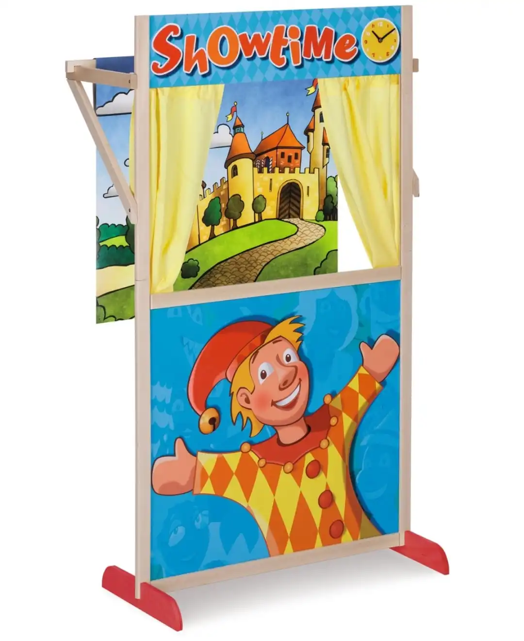 Teatro Delle Marionette di Eichhorn in Legno 110 x 64 cm Teatrino Bambini