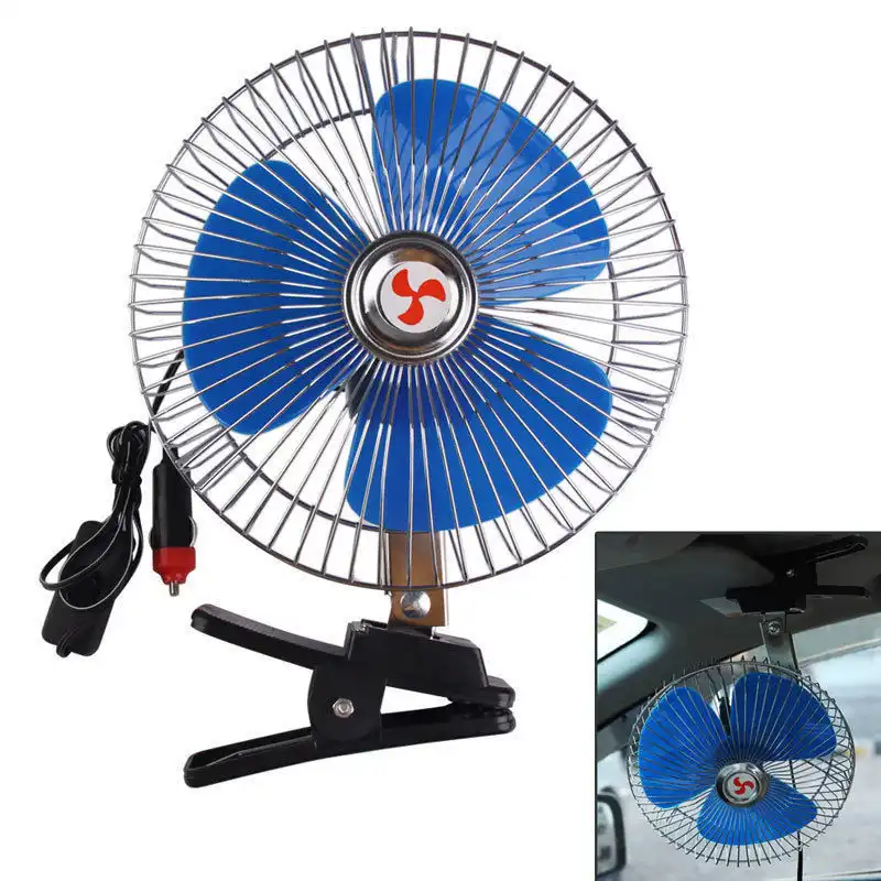 Mini Ventilatore Portatile Da Viaggio Per Auto Camper Camion 12V Volt Diam 18Cm
