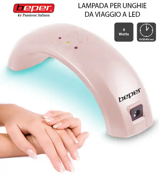 Lampada Fornetto UV 9W con Led per Ricostruzione Unghie Nail Art Gel Mani Rosa