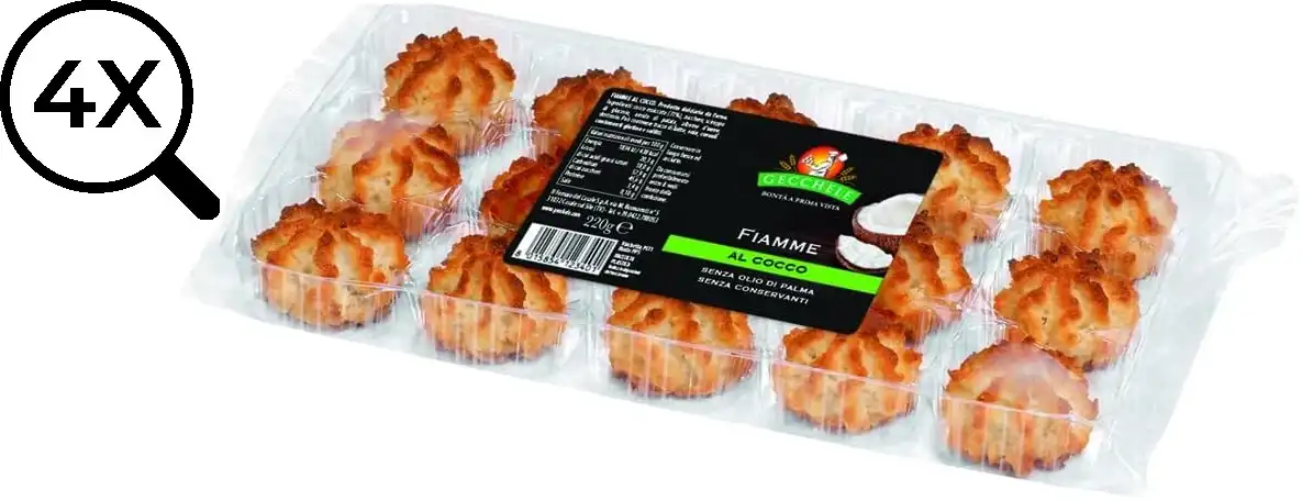 4x Il Fornaio del Casale Pasticcini Fiamme al Cocco 4x220g