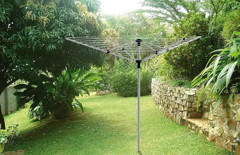 Stendibiancheria da Giardino Stendino Ombrello Spazio in Alluminio 180x180x186