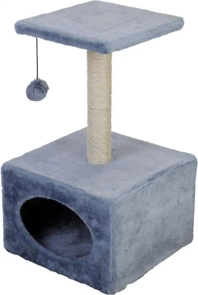 Casa Gatto Tiragraffi per Gatti con Graffiatoio Con Gioco Pallina 31x53x31cm