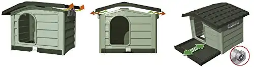 Cuccia Animali Cani Cane in Resina Verde Larga Misura Taglia Grande 110x94x77