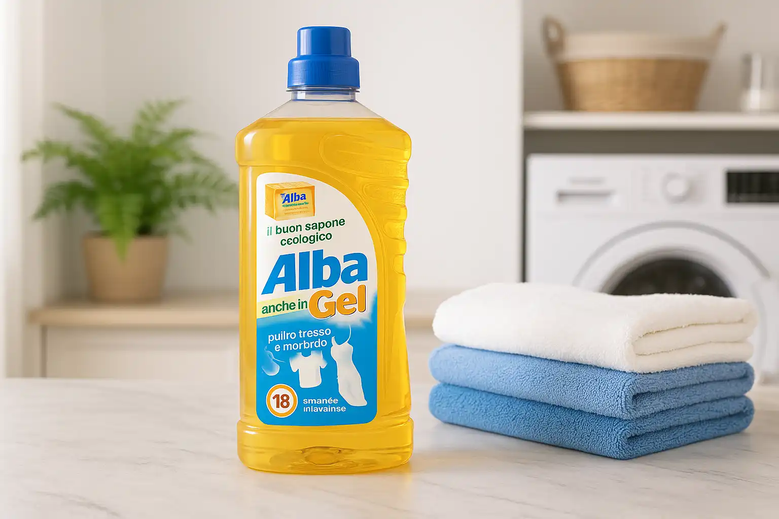 4 x Alba Gel Bucato Ecologico 18 Lavaggi – Detersivo Liquido Convenienza