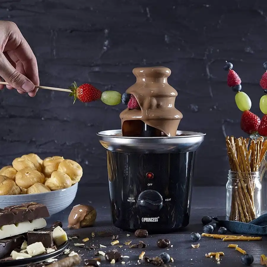 Fontana Di Cioccolato Fuso Elettrica a 3 Livelli Princess Per Feste e Party 32W
