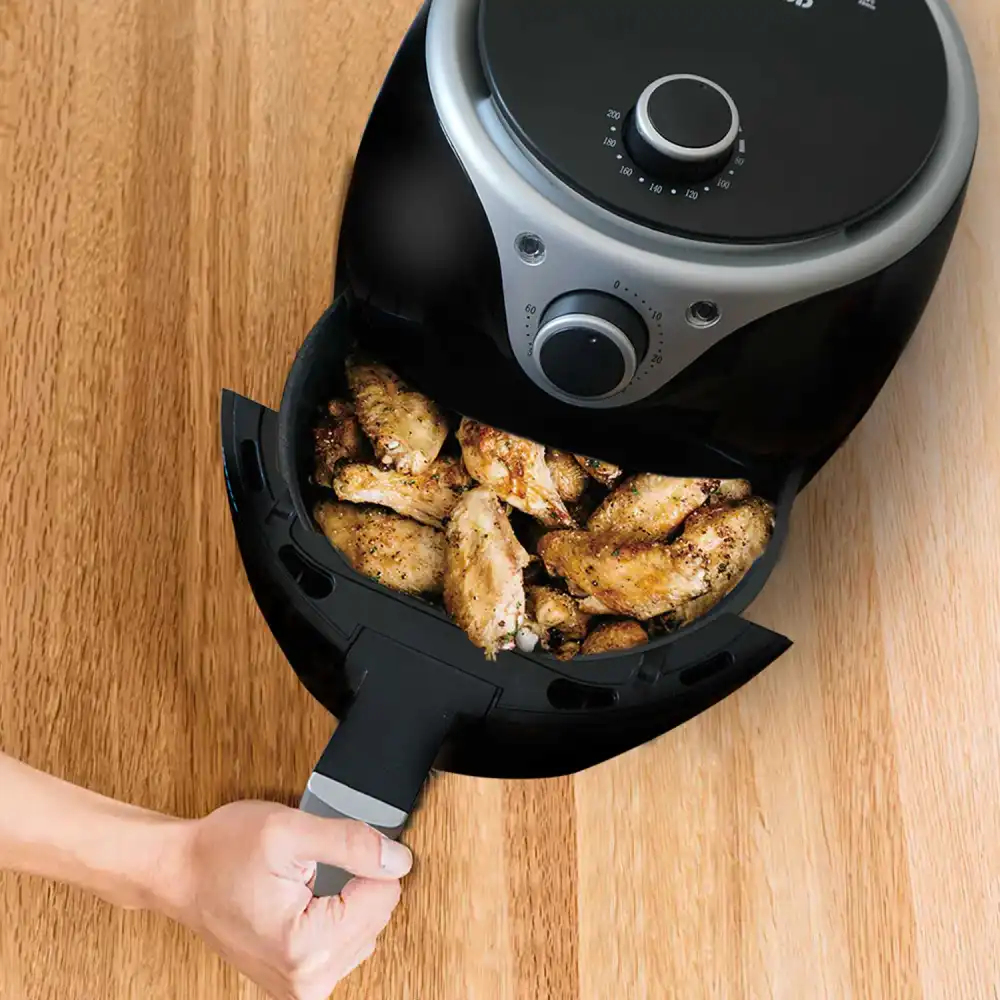 Friggitrice ad Aria Calda Manuale Senza Olio Airfryer 3.5Lt Frigge Cuoce 1200W
