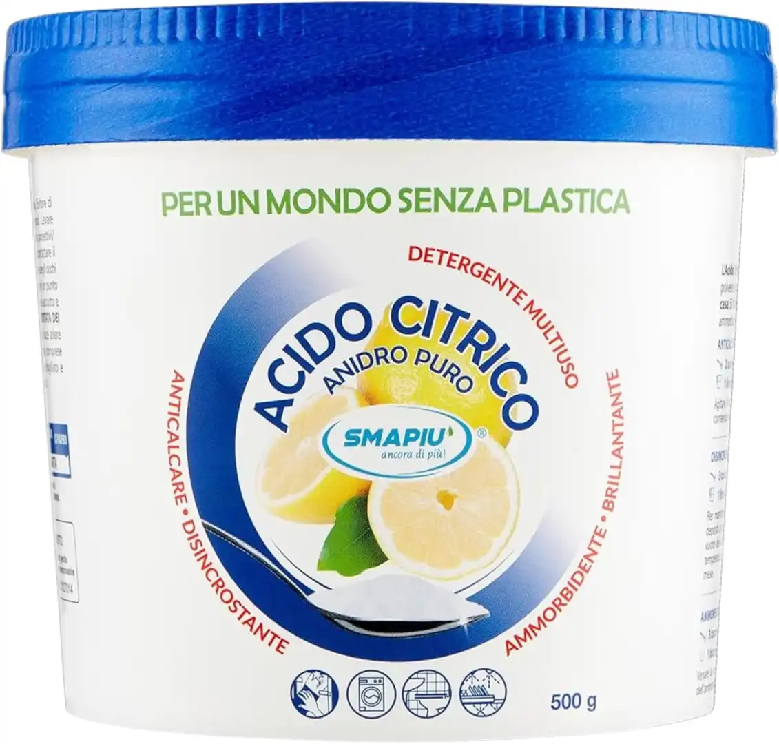 Acido Citrico Puro 1Kg Detergente Multiuso Anticalcare Naturale Casa