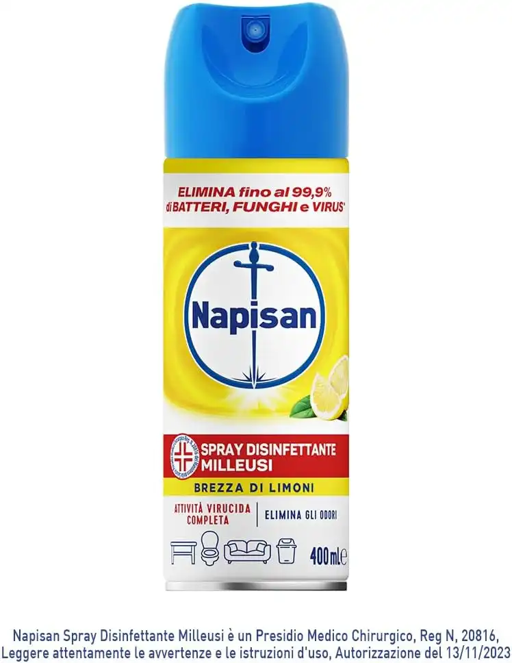 Napisan Spray Disinfettante Milleusi Limone 6 x 400 ml Superfici Tessuti