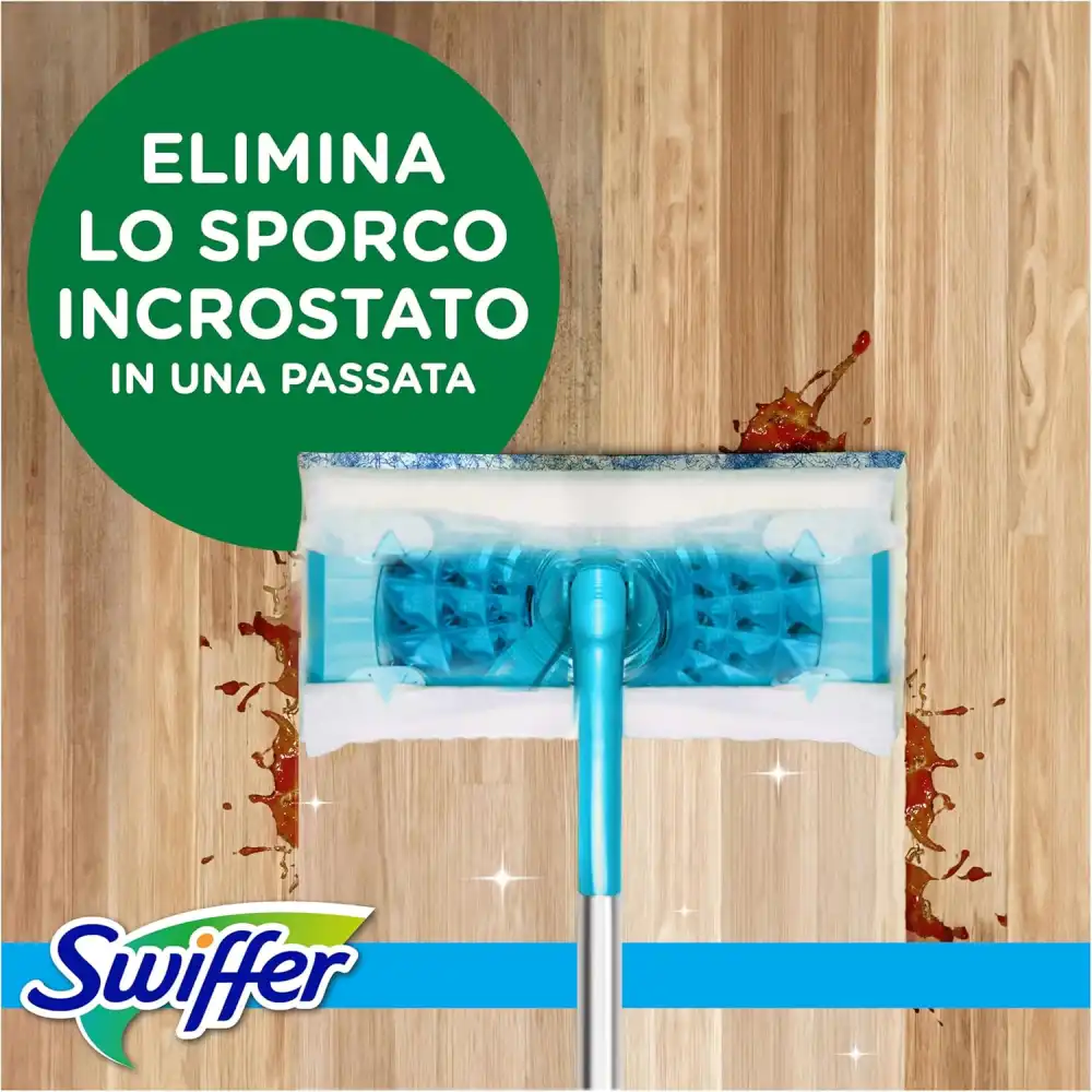 Swiffer Wet Panni Lavapavimenti Umidi Limone 120pz Giga Pacco Tutti i Pavimenti