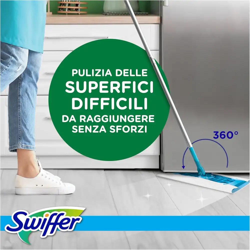 Swiffer Wet Panni Lavapavimenti Umidi Limone 120pz Giga Pacco Tutti i Pavimenti