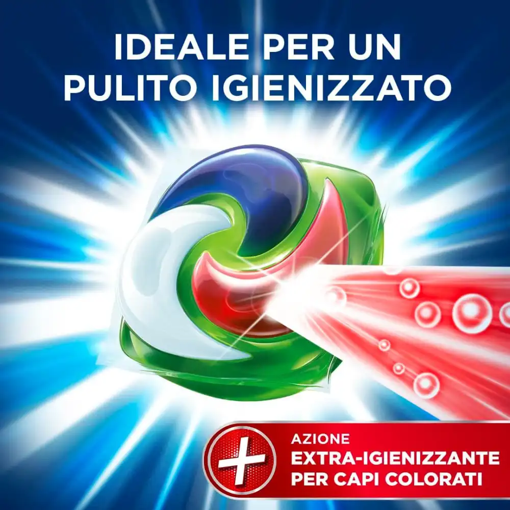 Dash Power Pods 19 Capsule Lavatrice Extra Igienizzante Capi Colorati