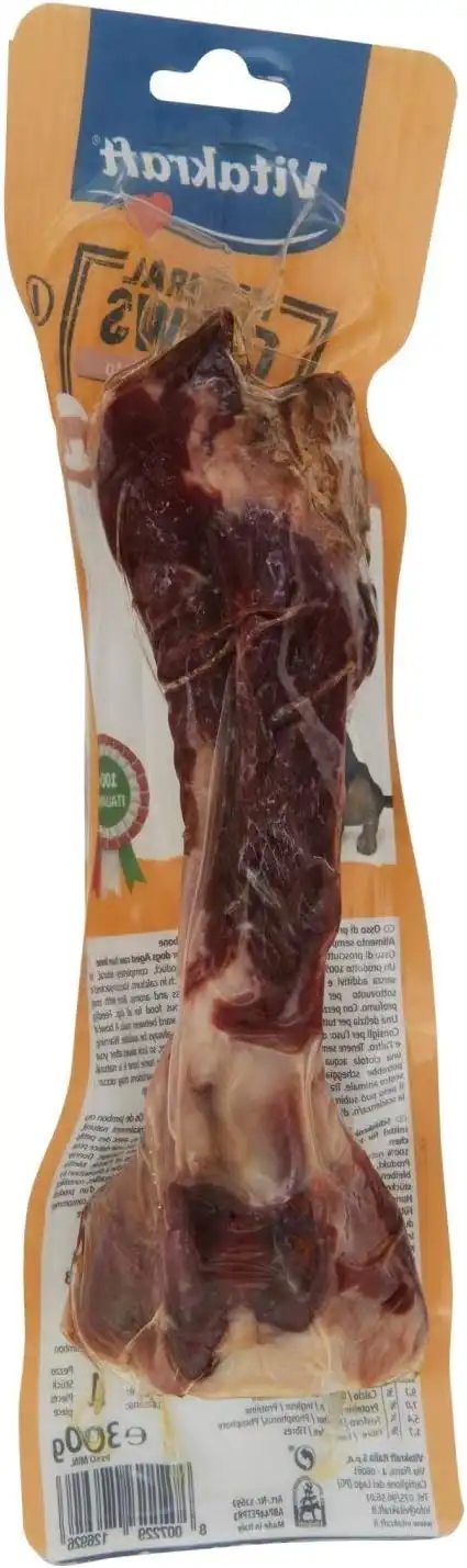4 Pezzi Vitakraft Osso Di Prosciutto Italiano Per Cani Natural Chews 300G 1200Gr