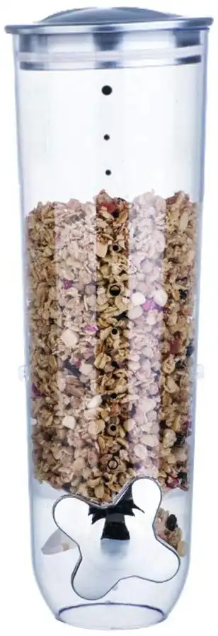 Dispenser Distributore Doppio Di Cereali Da Parete 3 Litri Macchina Storage Cibo
