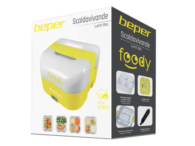 Box Portavivande Termico Elettrico Porta Pranzo Scaldavivande Auto Casa Posate