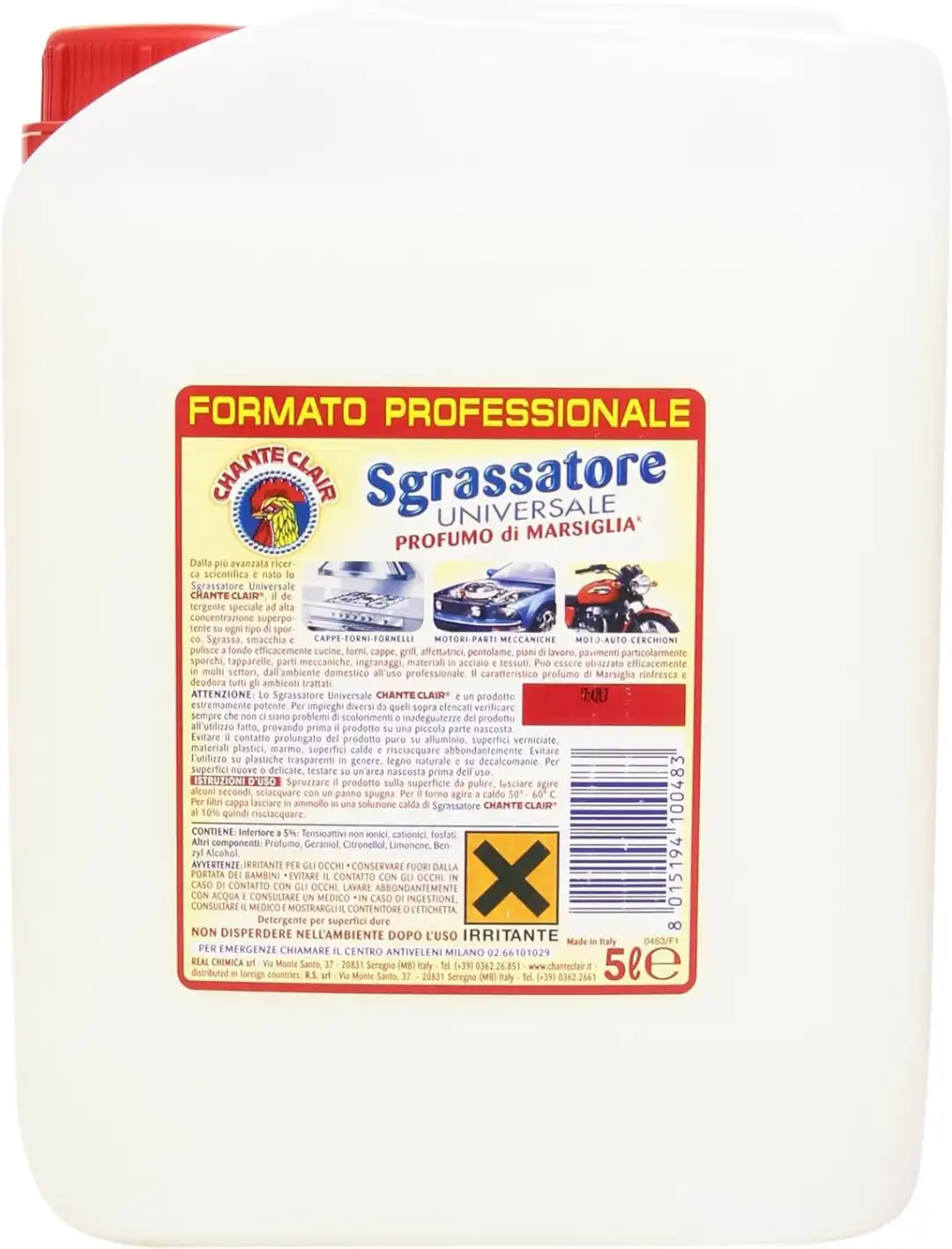 Chanteclair Sgrassatore Universale Marsiglia 5L – Potere Sgrassante e Freschezza