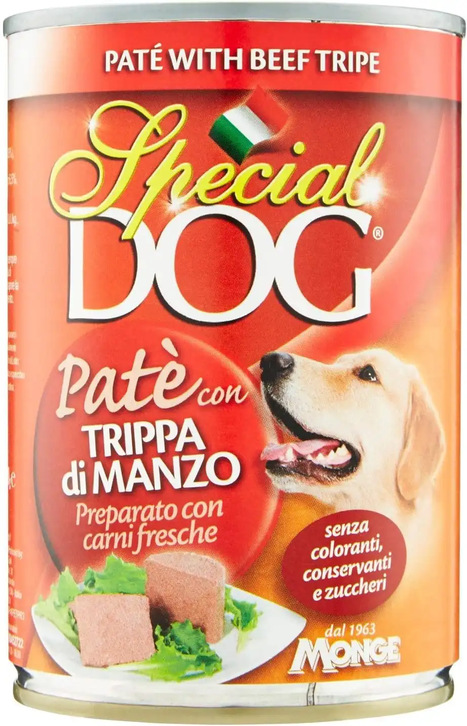 24 Monge Special Dog Paté Trippa di Manzo 400g Cibo Umido per Cani Premium